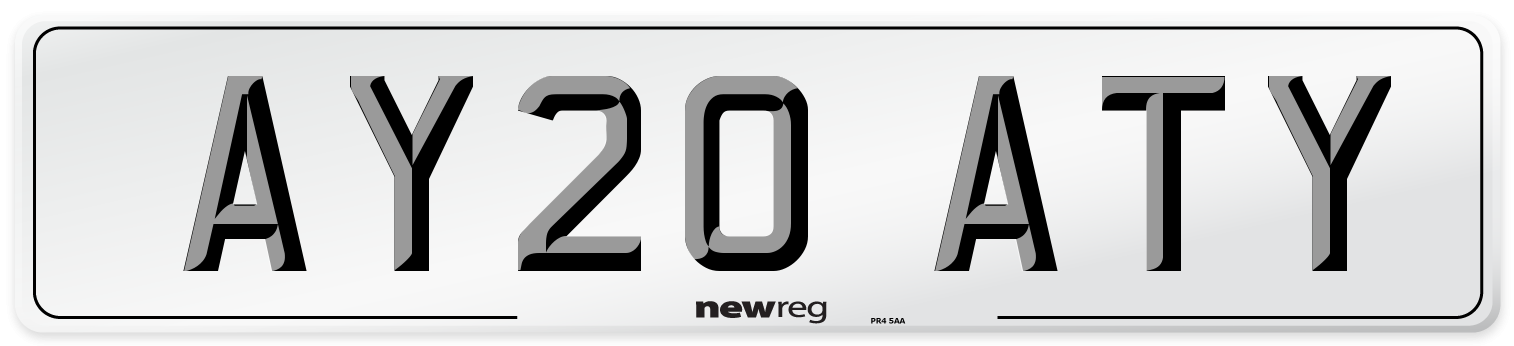 AY20 ATY Number Plate from New Reg